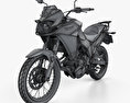 Kawasaki Versys-X 300 2017 3d model wire render