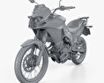 Kawasaki Versys-X 300 2017 3d model clay render
