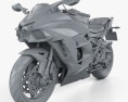 Kawasaki Ninja H2 SX 2018 3D模型 clay render