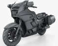 Kawasaki Concours GTR1000 1994 3D-Modell wire render