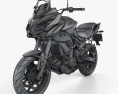 Kawasaki Versys 650 2018 3D-Modell wire render