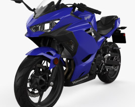 3D model of Kawasaki Ninja 400 2018