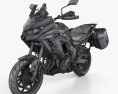 Kawasaki Versys 1000 SE LTplus 2019 3D模型 wire render