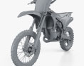 Kawasaki KX85 2020 3D-Modell clay render