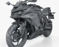 Kawasaki Ninja ZX-25R 2020 3Dモデル wire render