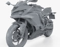 Kawasaki Ninja ZX-25R 2020 3D модель clay render