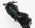 Kawasaki Z H2 2021 3D-Modell Draufsicht