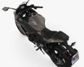 Kawasaki Ninja 650 2021 3D-Modell Draufsicht