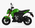 Kawasaki Z125 Pro 2024 3D-Modell Seitenansicht