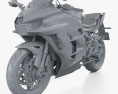 Kawasaki Ninja H2 SX 2024 Modello 3D clay render