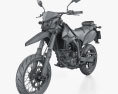Kawasaki KLX300SM 2024 Modello 3D wire render