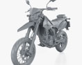 Kawasaki KLX300SM 2024 Modelo 3D clay render