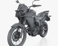 Kawasaki Versys X300 2024 3d model wire render