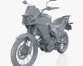 Kawasaki Versys X300 2024 3D模型 clay render