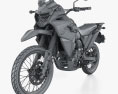Kawasaki KLR650S 2024 Modello 3D wire render
