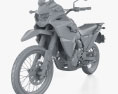 Kawasaki KLR650S 2024 3D模型 clay render