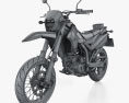 Kawasaki KLX300SM 2024 3Dモデル wire render