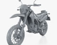 Kawasaki KLX300SM 2024 3D模型 clay render