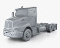 Kenworth T440 Chassis Truck 3-axle 2016 3d model clay render