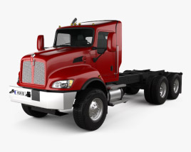 3D model of Kenworth T470 Chassis Truck 3-axle 2016