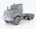 Kenworth T470 Chassis Truck 3-axle 2016 3d model clay render