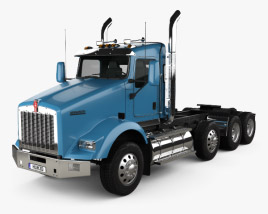3D model of Kenworth T800 Chassis Truck 4-axle 2016