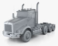 Kenworth T800 シャシートラック 4アクスル 2016 3Dモデル clay render