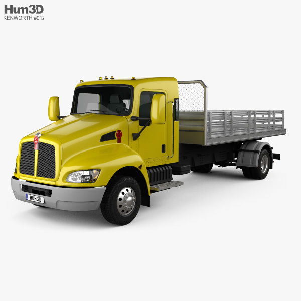 Kenworth T170 Бортова вантажівка 2015 3D модель