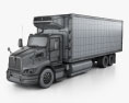 Kenworth T440 冰箱卡车 3轴 2016 3D模型 wire render