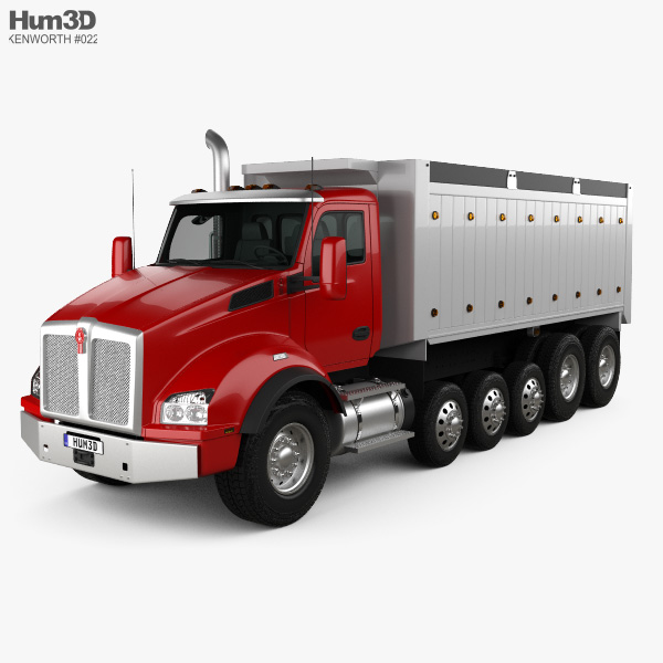 Kenworth T880 Dump Truck 6-axle 2018 3D model