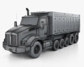 Kenworth T880 Dump Truck 6-axle 2018 3d model wire render