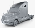 Kenworth T2000 Sleeper Cab Седельный тягач 2014 3D модель clay render