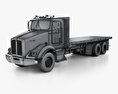 Kenworth T450 Бортова вантажівка 2000 3D модель wire render
