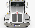 Kenworth T450 플랫 베드 트럭 2000 3D 모델  front view