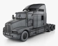 Kenworth T600 트랙터 트럭 2014 3D 모델  wire render
