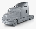 Kenworth T600 牵引车 2014 3D模型 clay render