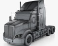Kenworth T610 Cabina Dormitorio Camión Tractor 2024 Modelo 3D wire render