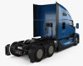 Kenworth T680 Cabina Dormitorio Camión Tractor 2024 Modelo 3D vista trasera