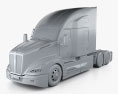 Kenworth T680 Sleeper Cab Camion Trattore 2024 Modello 3D clay render