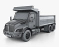 Kenworth T480 덤프 트럭 2023 3D 모델  wire render