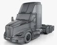 Kenworth T680 Day Cab Camião Tractor 2024 Modelo 3d wire render