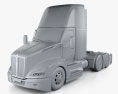 Kenworth T680 Day Cab Tractor Truck 2024 3d model clay render