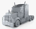 Kenworth T610 SAR Camión Tractor 2024 Modelo 3D clay render
