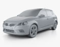 Kia Ceed hatchback 5-door 2014 3d model clay render