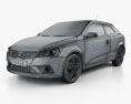 Kia Pro Ceed 3-door hatchback 2014 3d model wire render