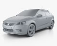 Kia Pro Ceed con interior 2014 Modelo 3D clay render