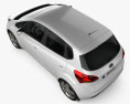 Kia Venga with HQ interior 2014 3d model top view
