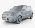 Kia Soul HotTot IV Van Oven 2012 3d model clay render
