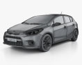 Kia Forte (Cerato / Naza / K3) hatchback 2017 Modelo 3d wire render
