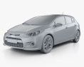 Kia Forte (Cerato / Naza / K3) hatchback 2017 Modelo 3D clay render